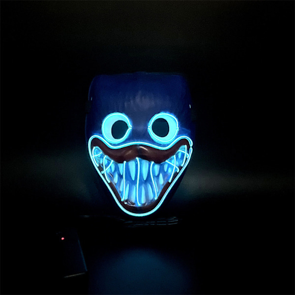 Led-naamio Halloween-naamio Cosplay-asu Realistiset juhlatarvikkeet Blue