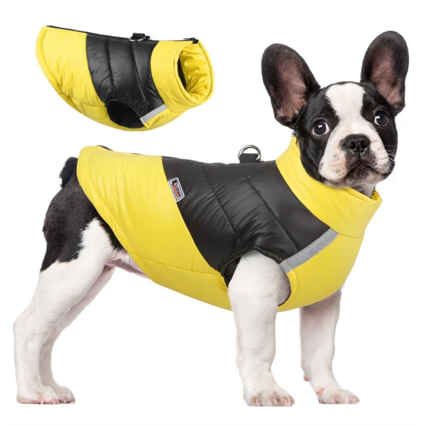 Vattentät, varma hundkläder, skyddsjacka för vinterhusdjur yellow 3XL
