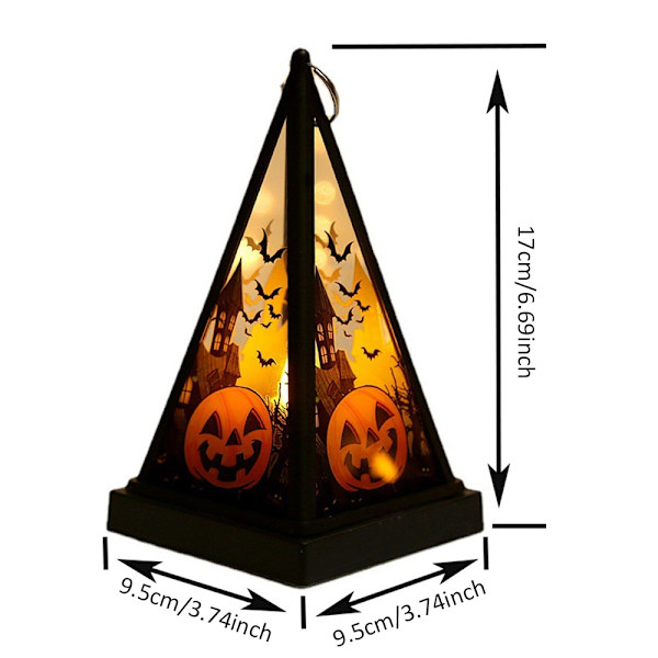 Halloween Fugleskræmsel Lys Lampe Led Lanterne Fest Hjem Rekvisitter Indendørs Udendørs Dekoration Witch