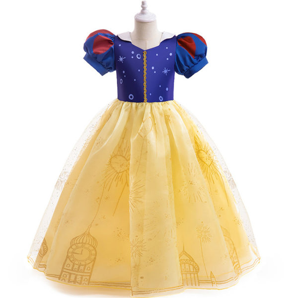 Snövit Flickklänning Prinsesskostym Cosplay Julklänning 140cm