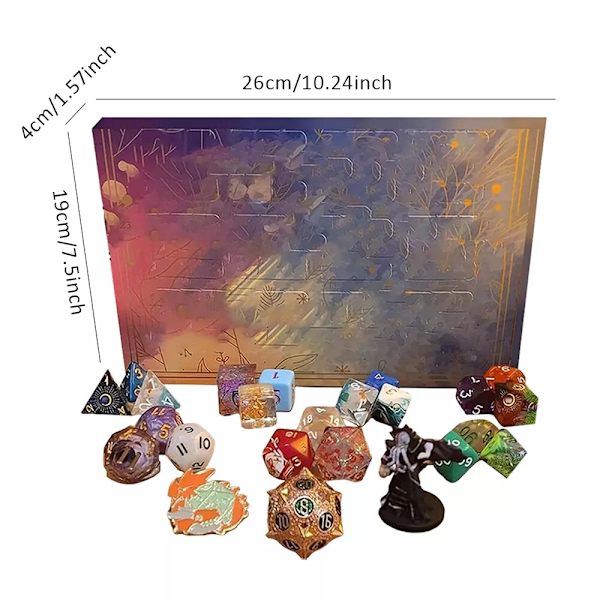 Adventskalender Tärningar Adventskalender 2024 24 Dagar D&D Tärningssats Perfekt för Dungeons and Dragons Fantastisk Julgåva