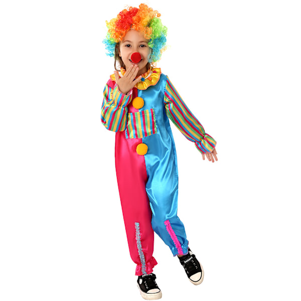 Klovnipuku lapsille Pojat Klovnipuku Hauska sirkus Naamiaisasu Halloween Joulu Karnevaaliasu M