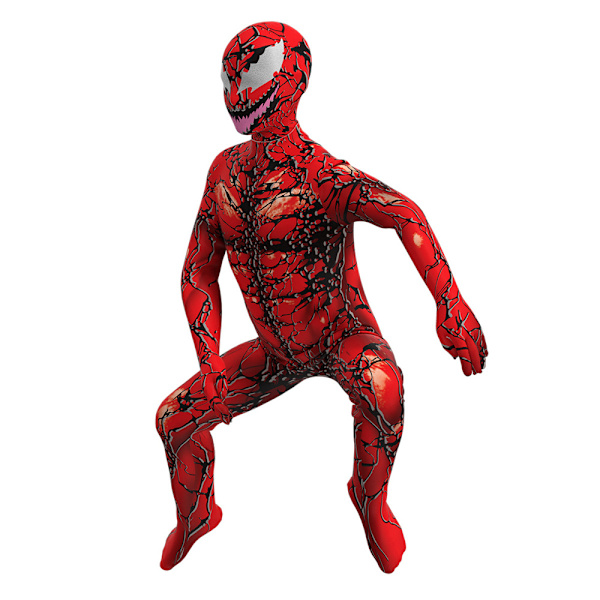 Kids Venom Röd Jumpsuit Onesie Boys Body Cosplay Kostym 140cm
