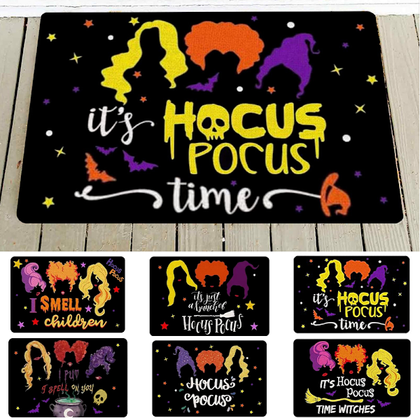 Halloween Dörrmatta Hocus Pocus Dörrmatta Inomhus/Utomhus Entré Golvmattor Hem F