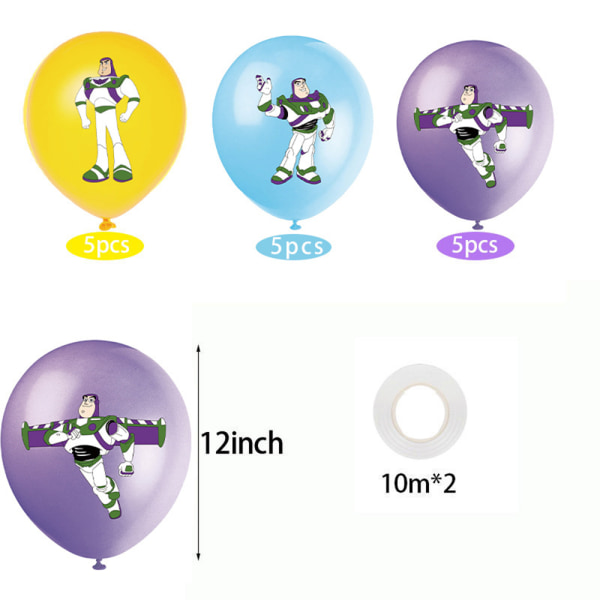 Buzz Lightyear Birthday Party Supplies Ballong Banner Cake Set