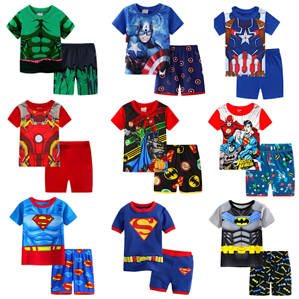 Revenge Pyjamas för Små Pojkar Grafisk Kortärmad Topp & Shorts Sovkläder Set Hemkläder Pyjamas #2 110cm