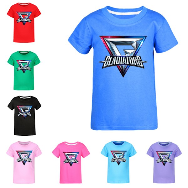 GLADIATORS Pojkar T-shirt Sommar T-shirt Topp Barn Kortärmad Black 120cm