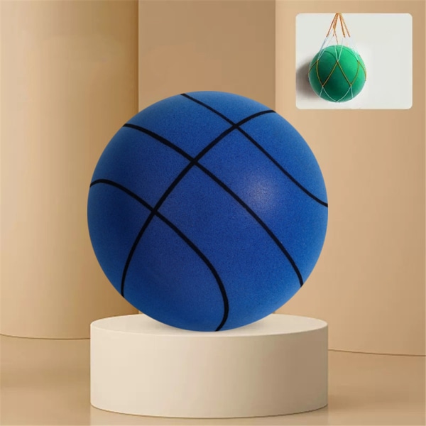 Tyst basket inomhus träningsboll Lågt ljud för aktiviteter blue