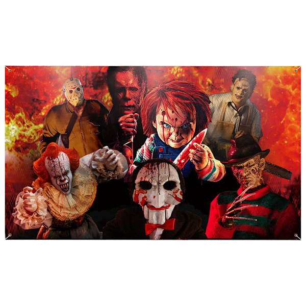 Halloween Banner Mærkat Adsorberet Plakat Dekoration Spøgelseshus