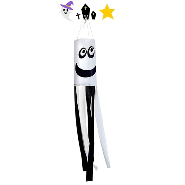 Halloween Flag Vedhæng Fremragende Dekorativ Halloween Vindpose Flag Hængeflag A