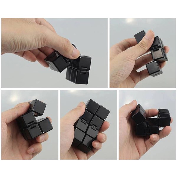 Finger Infinity Cube Toy Barn Vuxna Sensory Stress Fidget Toy white