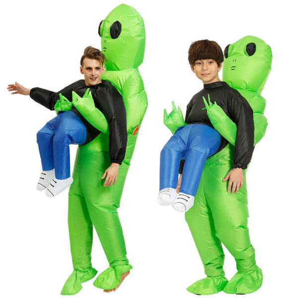 Alien kostym Uppblåsbar kostym för vuxna för barn Alien Halloween julfest kostymer Kids