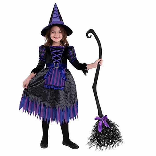 Tyttöjen luudan rekvisiitta Noidan luuta Cosplay Taikaluuta Halloween-lahja