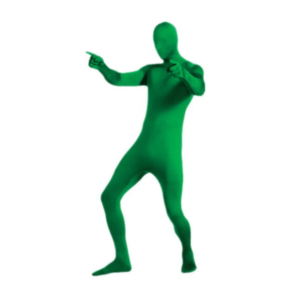 Vuxna Andas Stretch Bodysuit Invisible Morph Suit Halloween Party kostymer Green 190cm