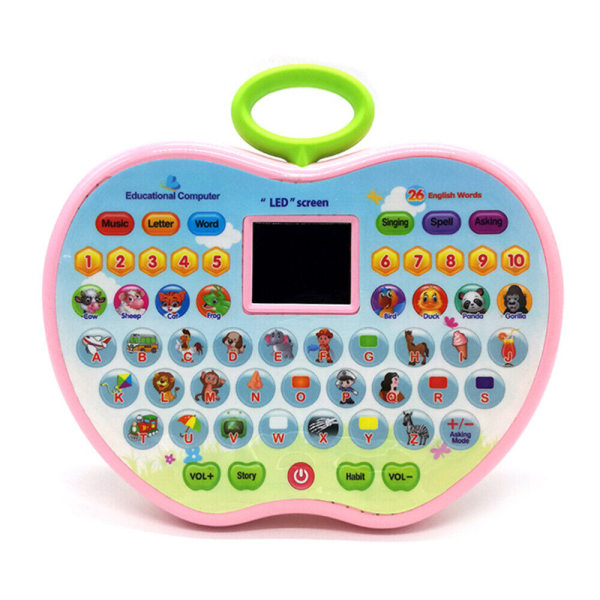 Baby pedagogiska leksaker pojkar flickor med musik ljus gåva för lär Pink