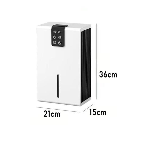 Luftavfuktare, 3-i-1 & 90W Intelligent Elektrisk Avfuktare, Portabel Multifunktionell med LCD-Display, 2.8L, Tyst Tork, Med Sovlägesfunktion
