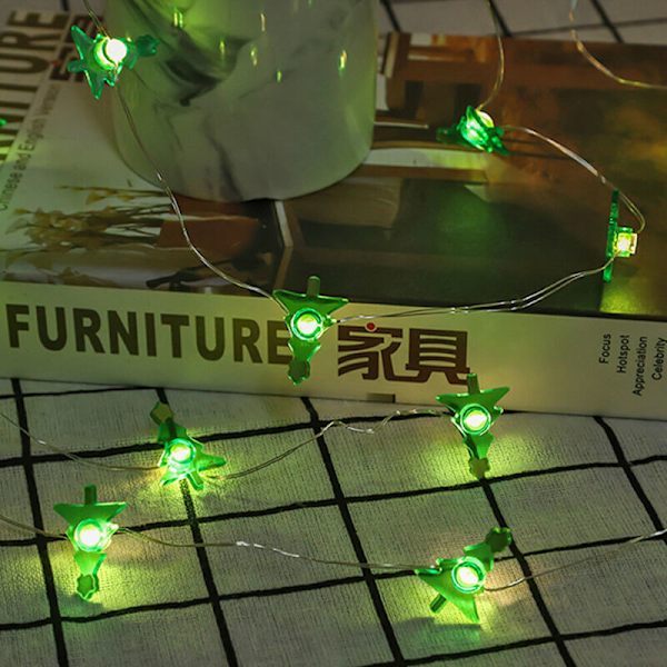 2M LED Julelyskæde Børn Julefrokost Dekoration Julemand Træ Five-Pointed Star