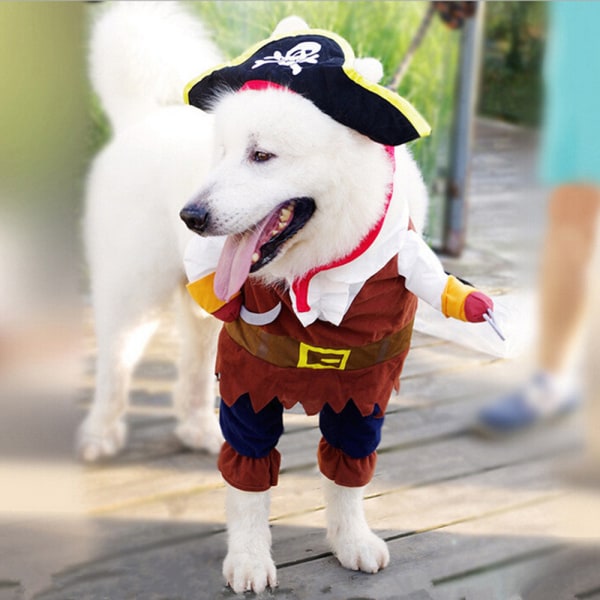 Husdjur Hund Katt Halloween Kostym Kläder Pirat Cosplay Rolig Fancy XL efd9  | XL | Fyndiq