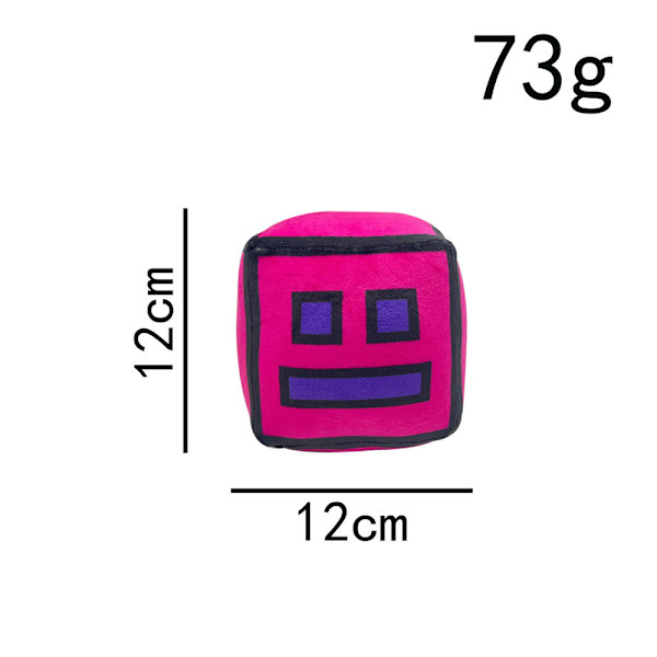 2024 Hot Spil The Geometry Dash Plyslegetøj Sød Pude Firkanter Udstoppede Dukke Samlinger Børnegaver Purple