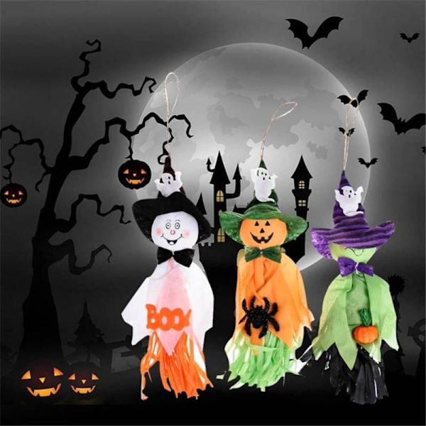 Kummitus roikkuva lelu Halloween-juhliin white