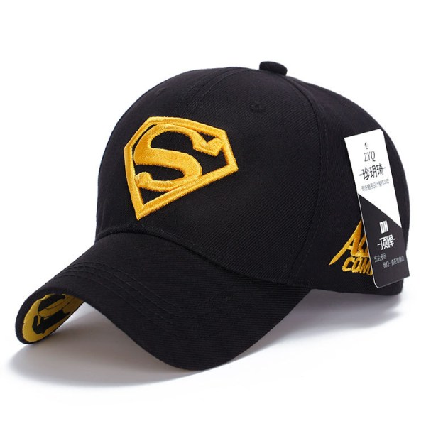 Vinter Superman Pojk Baseballkeps Snapback Sport Justerbar Hatt black+yellow