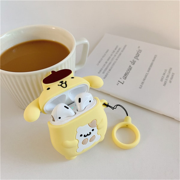 Pom Pom Purin/Cinnamoroll Case Cover för AirPods 1/2 3 Cover Pudding Dog, New Generation 3