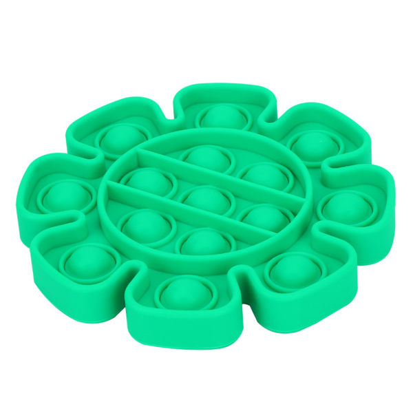 Pop It Fidget Toy-Flera färger Stress Sensorisk Kid Game green-flowers