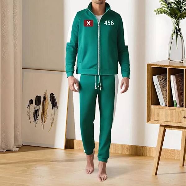 Squid Game 2 Unisex Tracksuit Rolig Film Periferi Squid Game Party Kostym Zip Up Jacka och Drawstring Joggers #230 M