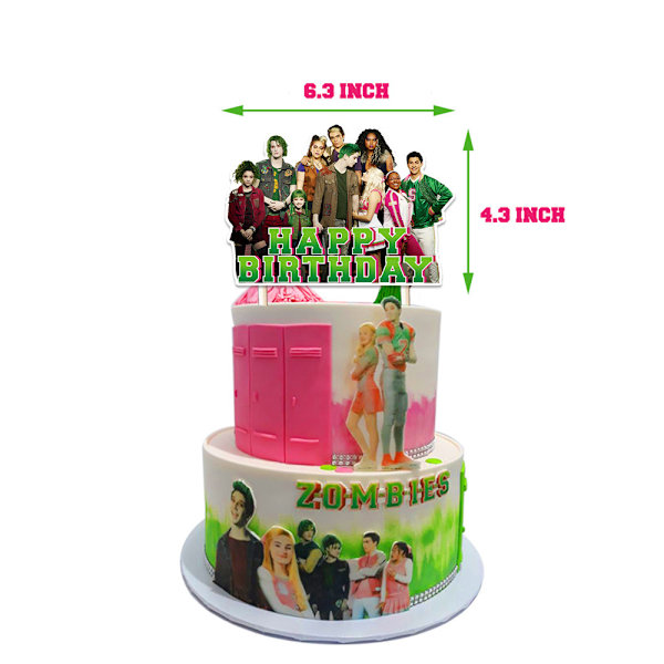 Zombie Tema Fødselsdagsfest Forsyninger Banner Balloner Kage Toppers Dekorationssæt