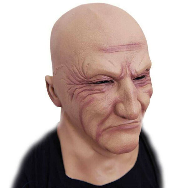 Halloween Maske Gamle Mænd Cosplay Kostume Fancy Fest Horror Latex One Size