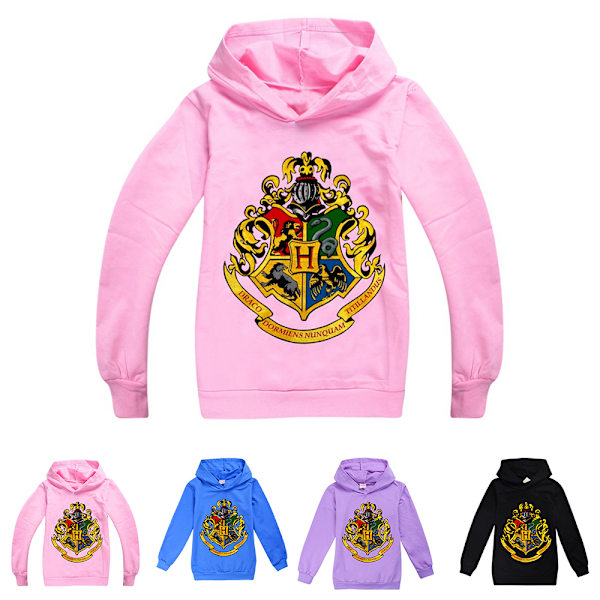 Pojkar Flickor Casual Hoodie Harry Potter Långärmad Tröja Topp black 130cm