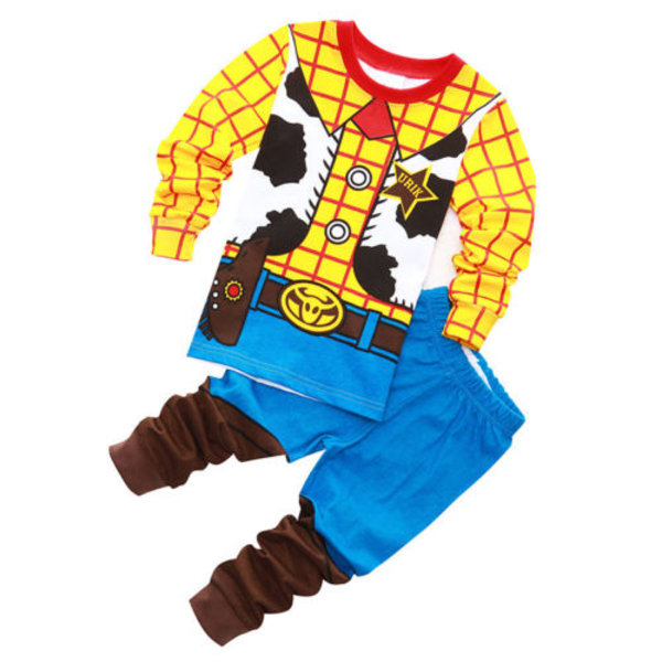 Barnpojkar Story Buzz Lightyear och Woody Pyjamas Underkläder Set Hudi 100cm