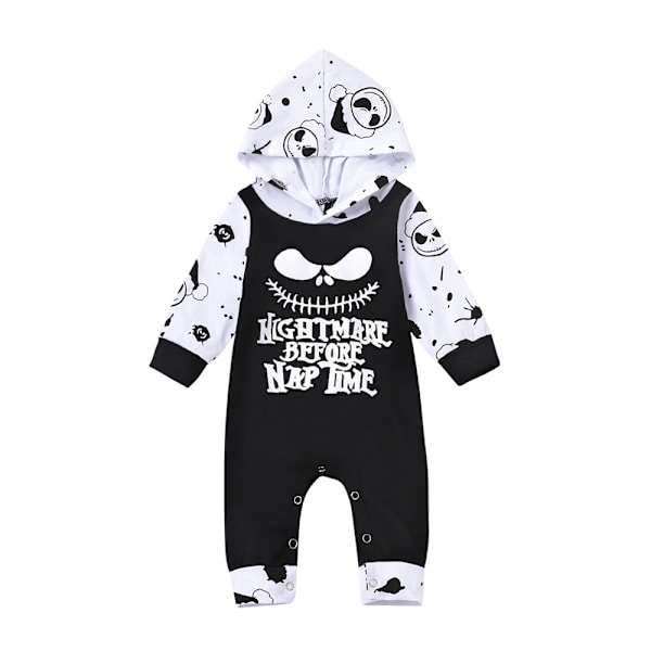 Småbørn The Nightmare Before Christmas Kostume Jumpsuit Romper 90cm