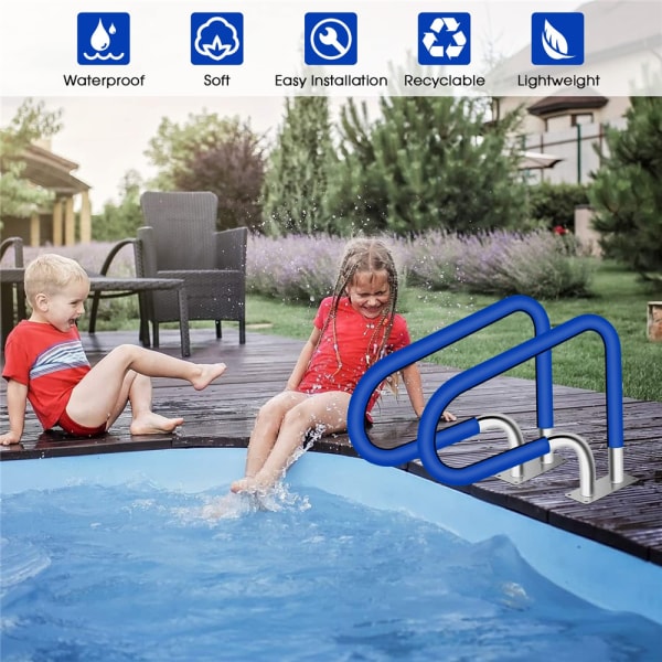 Halksäker säkerhetshandtagsöverdrag för pooltrappor 8ft