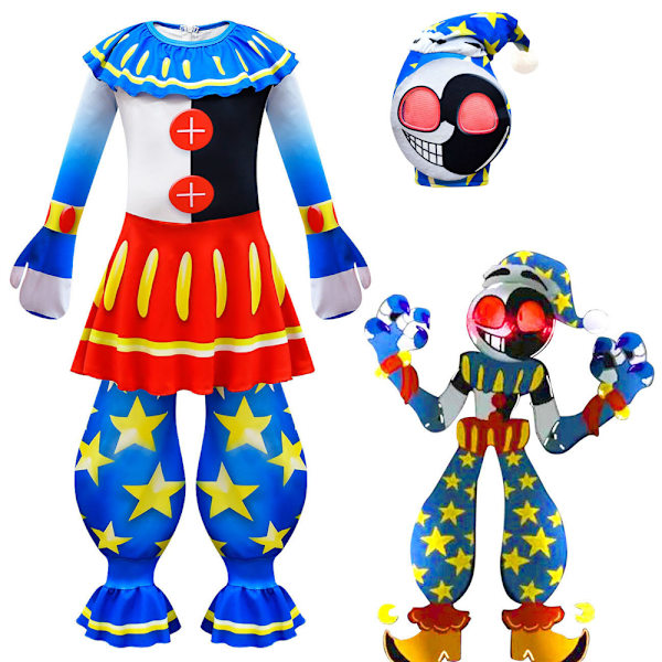 Sundrop Fnaf Moondrop Boss Clown Carnival Cosplay Halloween -asu haalari lapsille 140cm