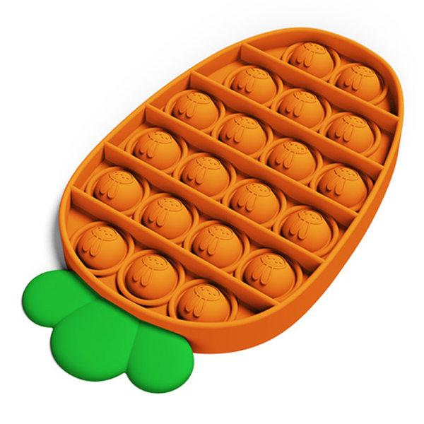 Pop It Push Bubble Fidget Toys Sensory Family Kid Toy Game Present Carrot