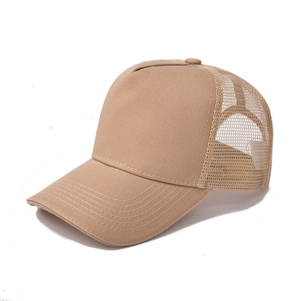Truckerkeps i mesh för dam och herr, justerbar, ventilerande snapback-keps för utomhusbruk Khaki