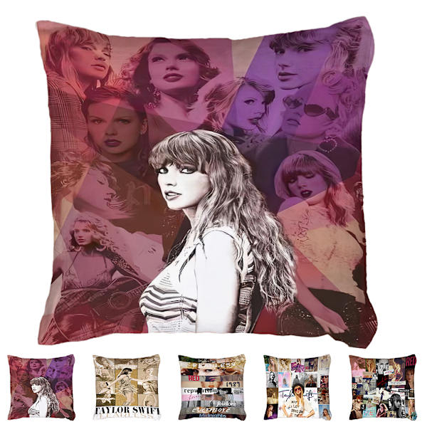 Taylor Swift Kuddeöverdrag / Örngottsöverdrag PRESENT Heminredning 45x45cm D 45*45cm