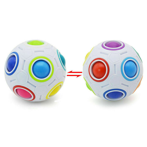 Stressboll Rainbow Magic Pussel Cube Ball Fidget Toys Barnpresent