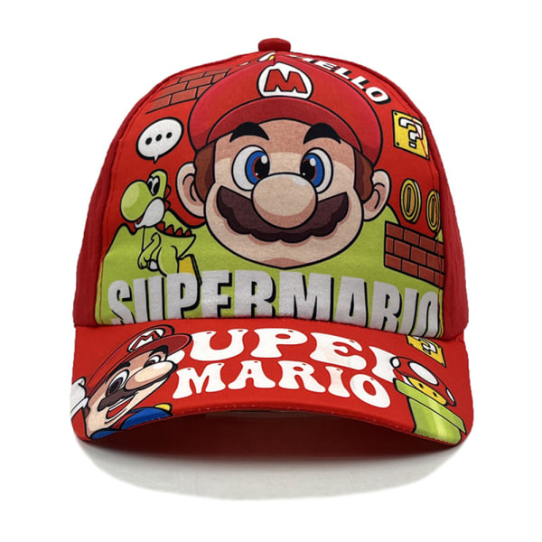 Super Mario Baseball Cap Barn Flickor Pojkar Sommar Trucker Hatt Solhattar Justerbar Red