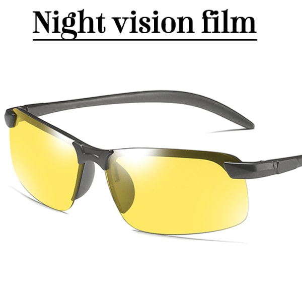 Herr Sportkörning Golfglasögon UV400 Lins Polariserad Solglasögon Grey Frame Yellow Lenses