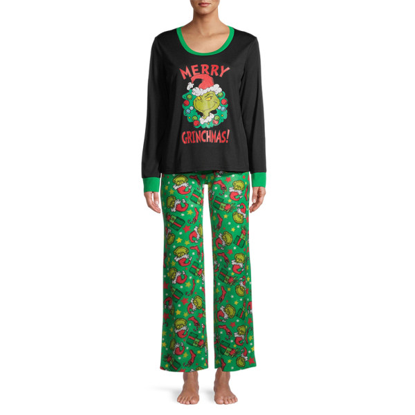 Christmas Family Wear Cartoon Printed Nightwear Pyjamas Outfit mom 2XL