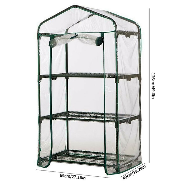 Mini Växthus Balkong Folie Växthus Inomhus Växthus Utan Växt Hylla 126*49*69cm
