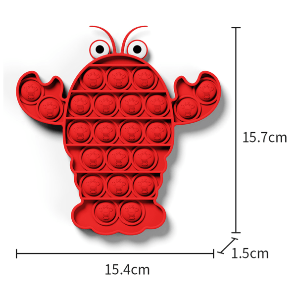 Pop It Push Bubble Fidget Toys Sensory Family Kid Toy Game Present Crab