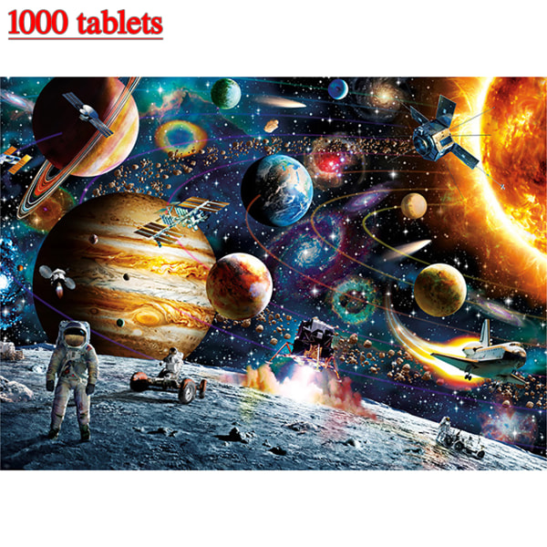 1000 bitar rymdresenärer pussel barn barn spel