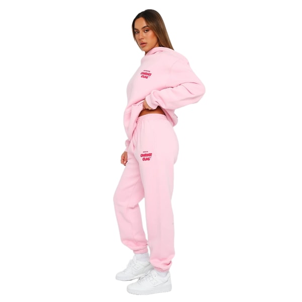 Kvinnor White Fox Boutique Hoodie Sweatshirt Pullover Hoodies Byxor Träningsoveraller Hot Pink M