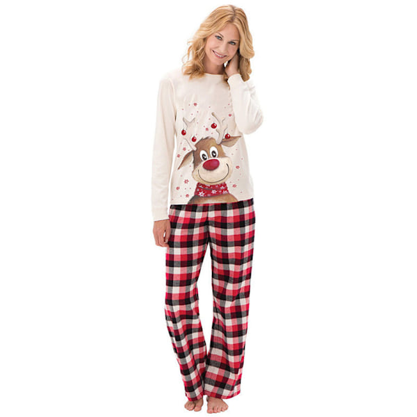 Familjematchande vuxna barn julpyjamas Xmas nattkläder pyjamas pjs set Mom L