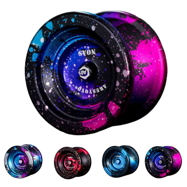 Yo-Yo Spelversion Boll Aluminium Legering Pedagogisk Barnleksak Black Pink Blue