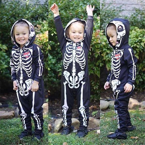 Halloween-asu vastasyntyneelle poikavauvalle, luurankohaalari 80cm