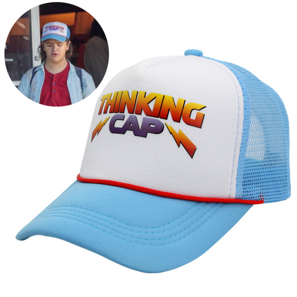 Stranger Things Hellfire Club Hats Baseball Cap Sommar Sol Cap sky blue